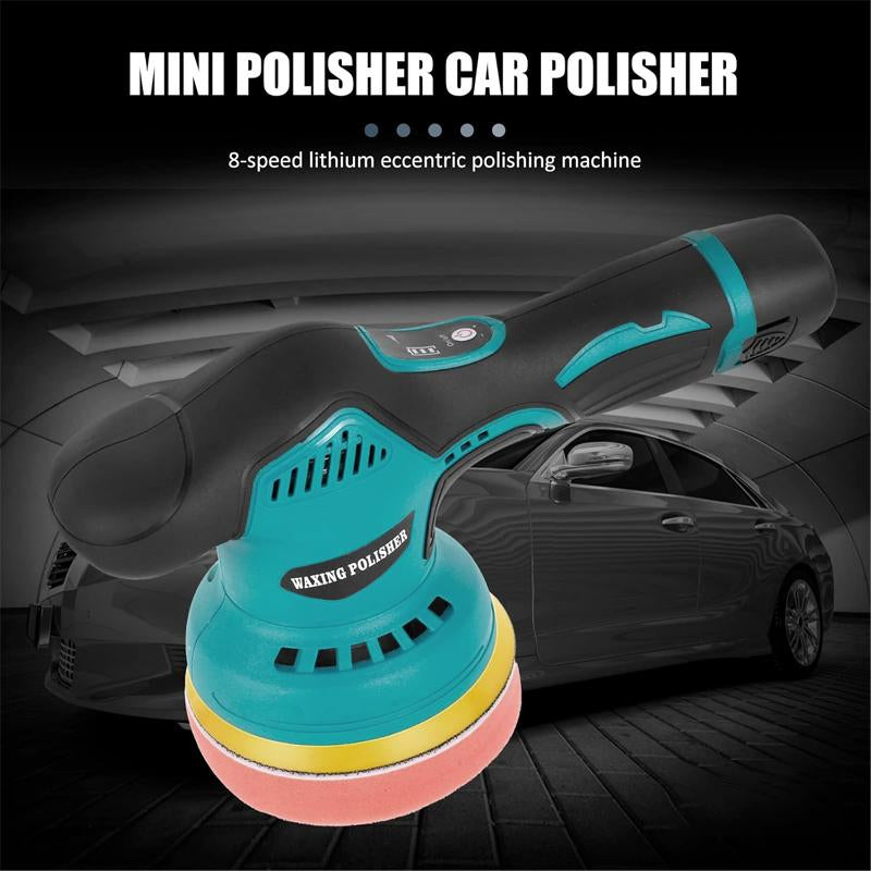 Cordless Car Buffer Polisher with 12V Lithium Rechargeable Battery*2, Cordless Polisher with 8 Variable Speeds, Cordless Buffer Polisher for Car Detailing, Polishing Tools, Polishing Accessories for Men