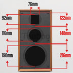 8 Inch Three-Way Labyrinth Speaker Empty Box Bookshelf Speaker Home Speaker DIY Hifi Audio Wooden Handmade Box Passive Speaker