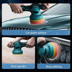 Cordless Car Buffer Polisher with 12V Lithium Rechargeable Battery*2, Cordless Polisher with 8 Variable Speeds, Cordless Buffer Polisher for Car Detailing, Polishing Tools, Polishing Accessories for Men