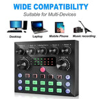 V8S Podcast Equipment Bundle, Live Sound Card and BM800 Microphone Condenser ,Recording, Broadcasting, Live Streaming, Youtube,Tiktok