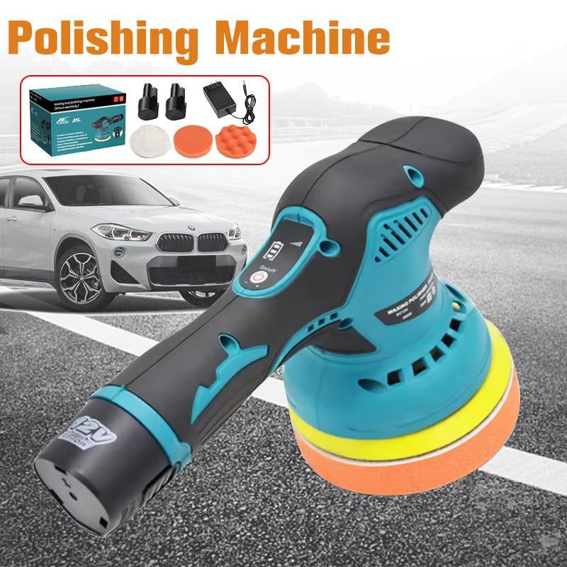 Cordless Car Buffer Polisher with 12V Lithium Rechargeable Battery*2, Cordless Polisher with 8 Variable Speeds, Cordless Buffer Polisher for Car Detailing, Polishing Tools, Polishing Accessories for Men