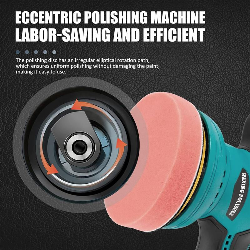 Cordless Car Buffer Polisher with 12V Lithium Rechargeable Battery*2, Cordless Polisher with 8 Variable Speeds, Cordless Buffer Polisher for Car Detailing, Polishing Tools, Polishing Accessories for Men