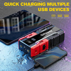 Gillaway 3000A Car Jump Starter Battery Pack (Up to 9.0L Gas and 7.0L Diesel Engine), 12V Car Battery Charger, Jump Box with USB 3.0 Power Bank