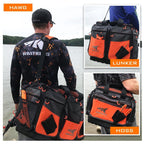 Kastking Fishing Tackle Bags - Durable Polyester Material, Water Resistant, Zipper Closure, 6 Zippered Pockets for Organization, Padded Handle and Shoulder Strap