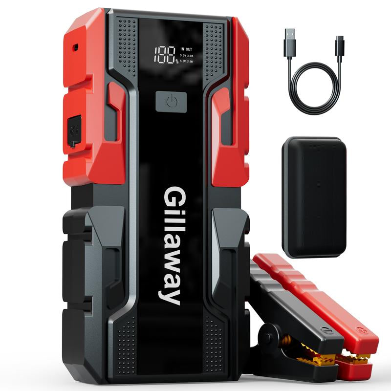 Gillaway 3000A Car Jump Starter Battery Pack (Up to 9.0L Gas and 7.0L Diesel Engine), 12V Car Battery Charger, Jump Box with USB 3.0 Power Bank